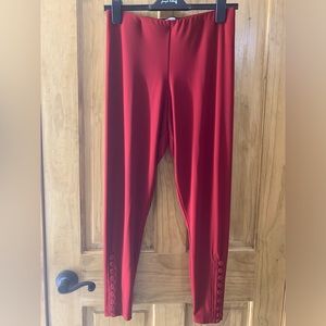 Sympli Button Detail Red Legging Size 8